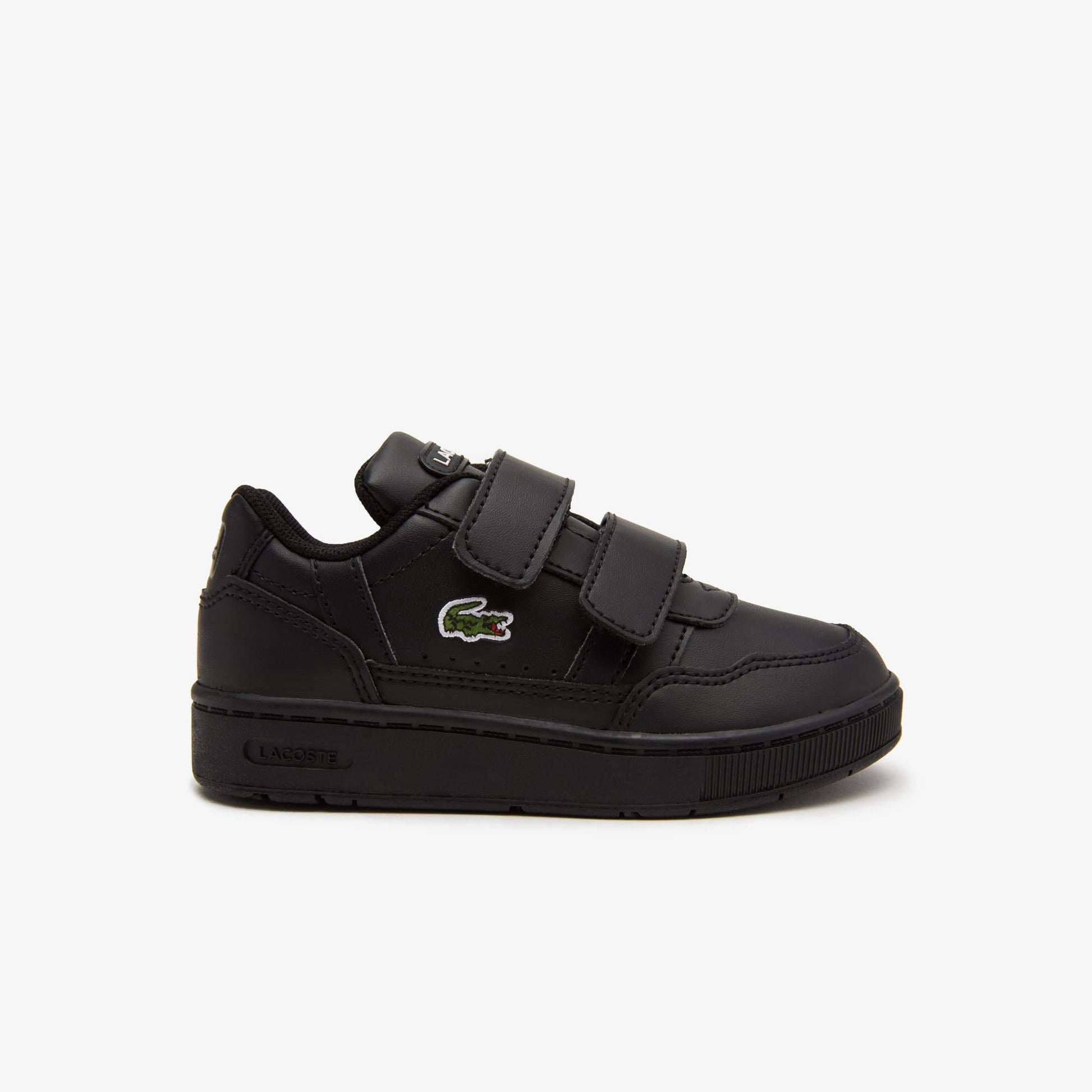 Black - Pack Shot - Lacoste Childrens-Kids T-Clip Trainers