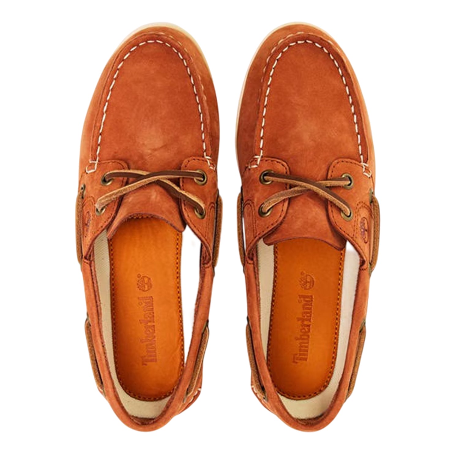 Rust - Lifestyle - Timberland Mens Classic Nubuck Moc Toe Flat Boat Shoes