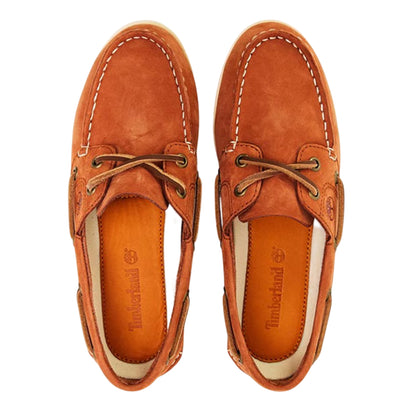 Rust - Lifestyle - Timberland Mens Classic Nubuck Moc Toe Flat Boat Shoes