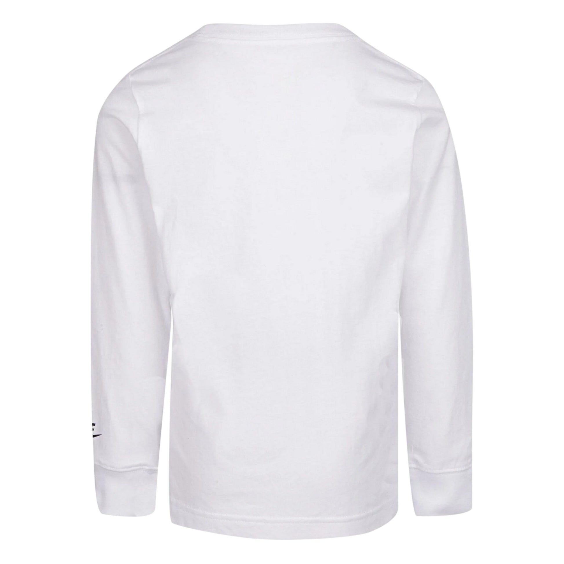 White-Orange - Back - Nike Childrens-Kids Hazard Graphic Long-Sleeved T-Shirt