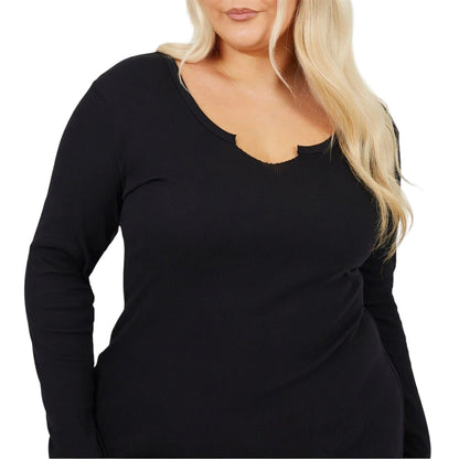 Black - Side - Brave Soul Womens-Ladies Notch Neck Midi Dress