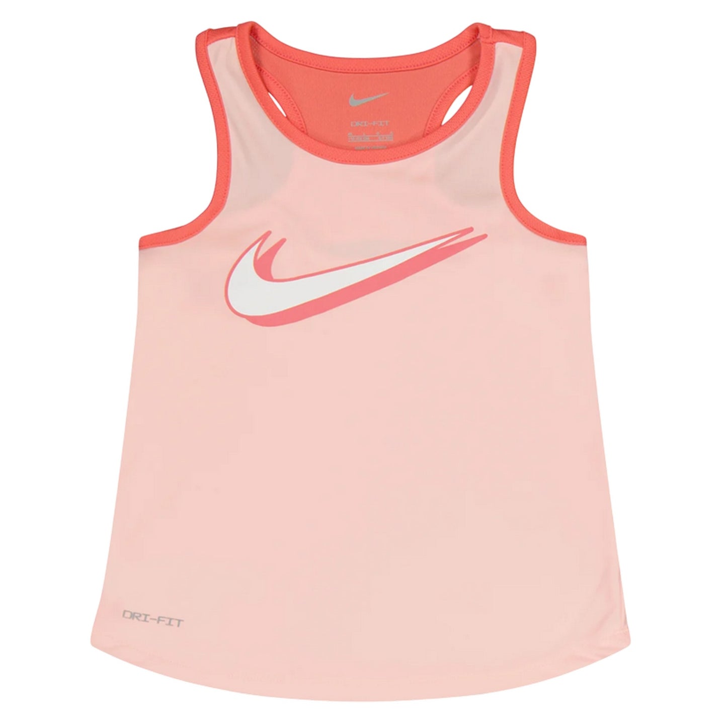 Coral - Side - Nike Girls Mesh Sleeveless Top & Shorts Set