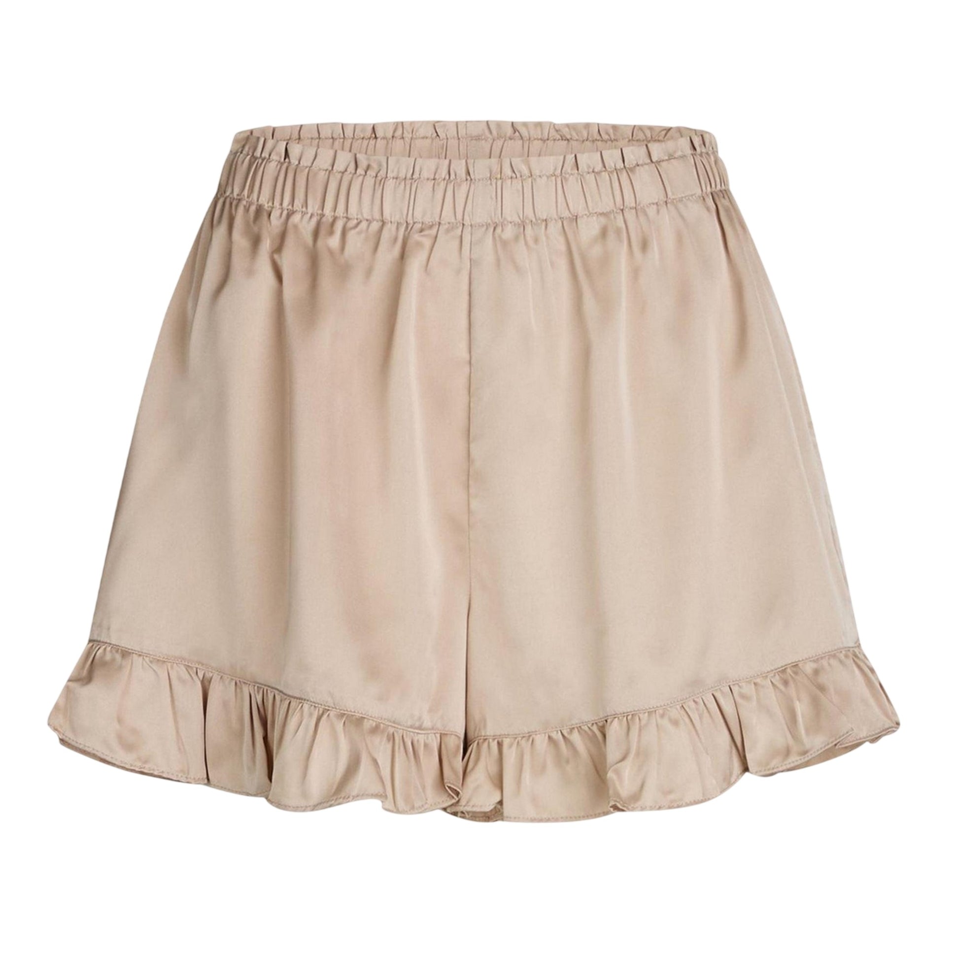 Moonlight - Front - CCDK Copenhagen Womens-Ladies Ella Plain Ruffle Hem Shorts