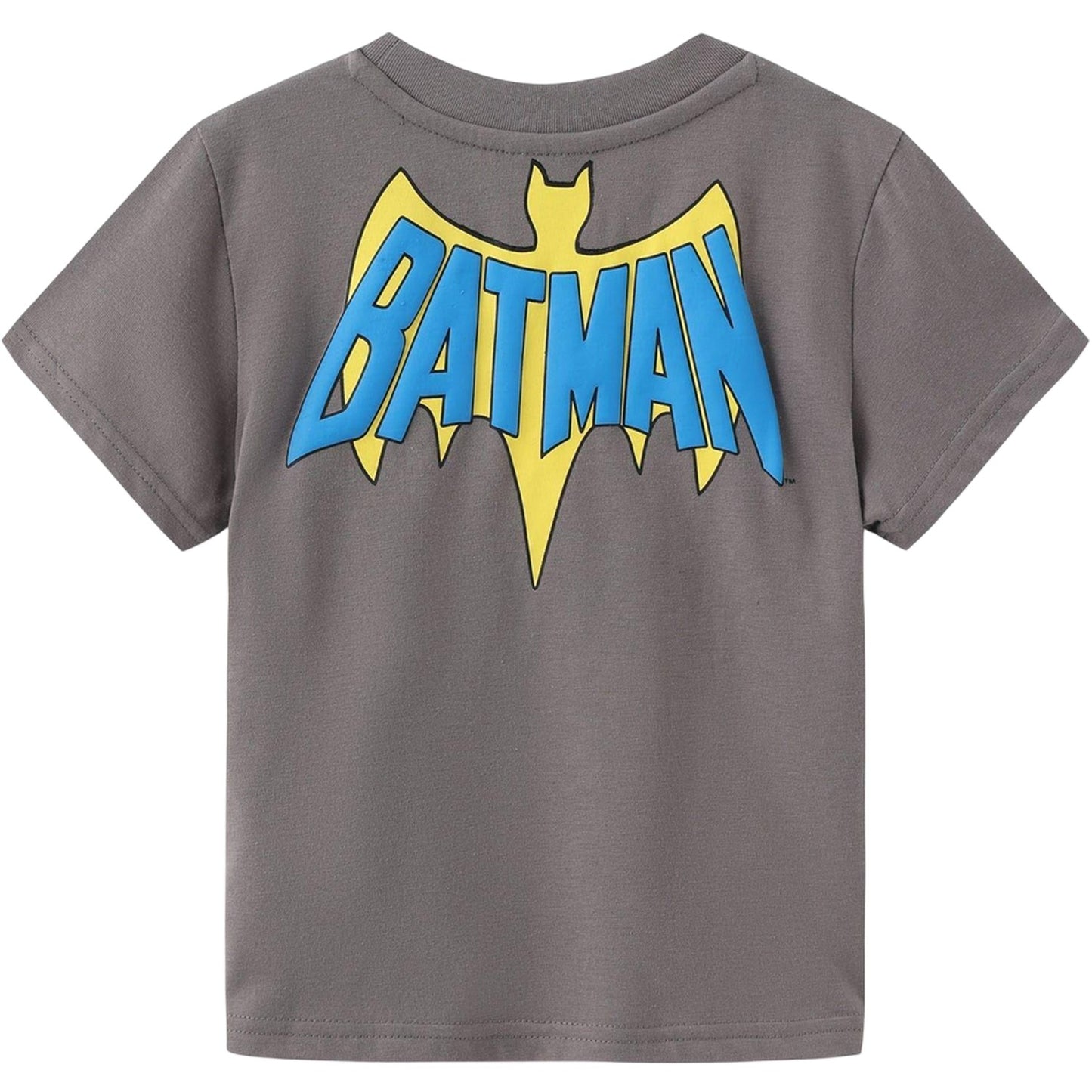 Black-Yellow - Pack Shot - Batman Childrens-Kids T-Shirt & Shorts Set