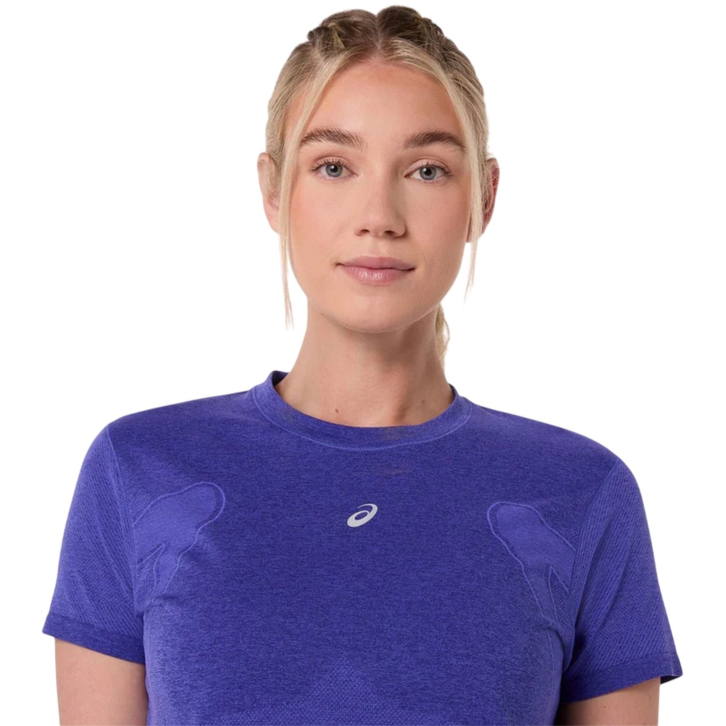 Cobalt-Burst - Side - Asics Womens-Ladies Performance Seamless Slim Running Top