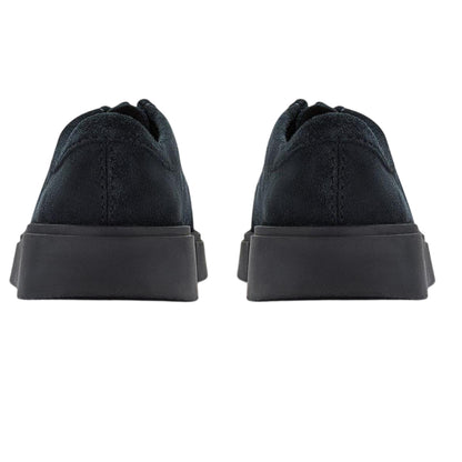 Black - Back - Clarks Mens Suede Platform Shoes