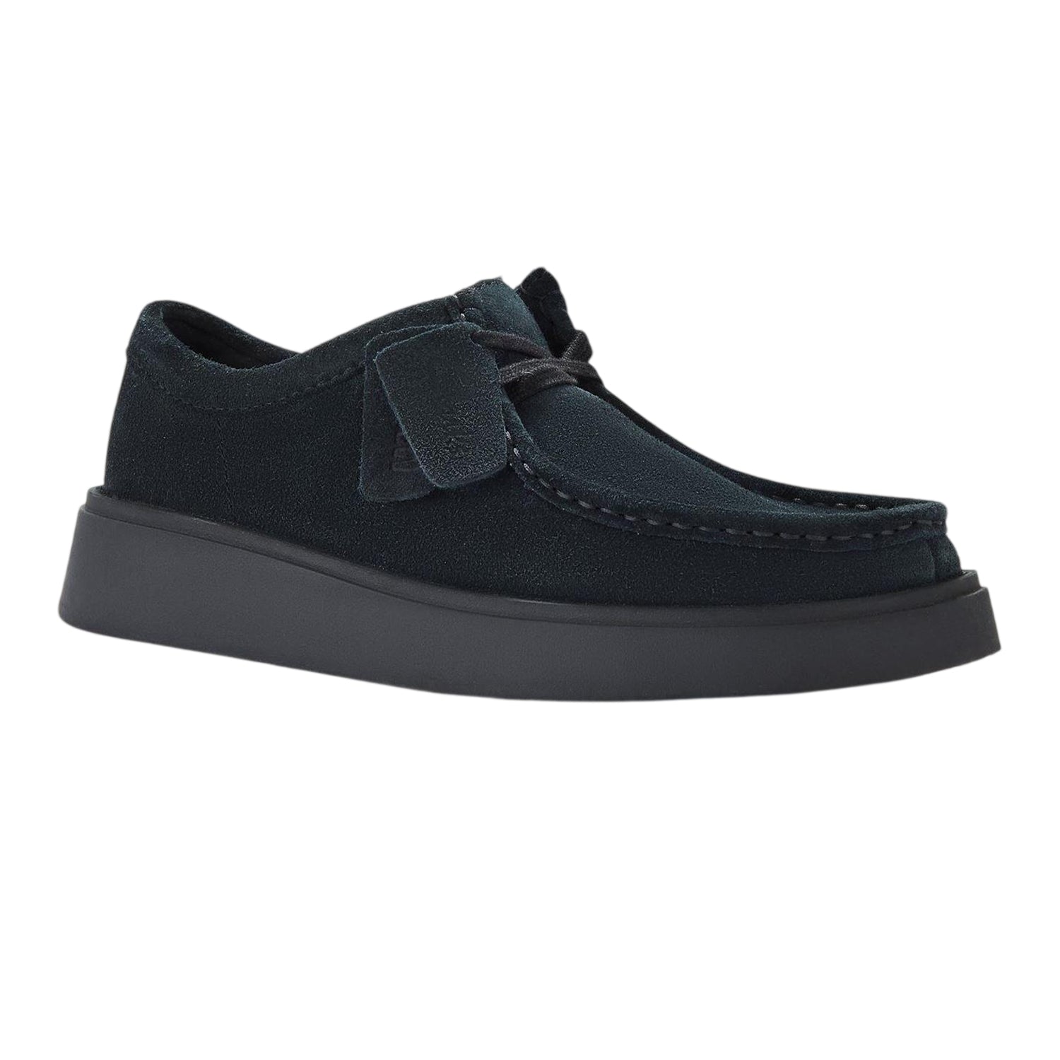 Black - Lifestyle - Clarks Mens Suede Platform Shoes