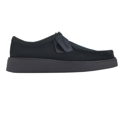 Black - Front - Clarks Mens Suede Platform Shoes