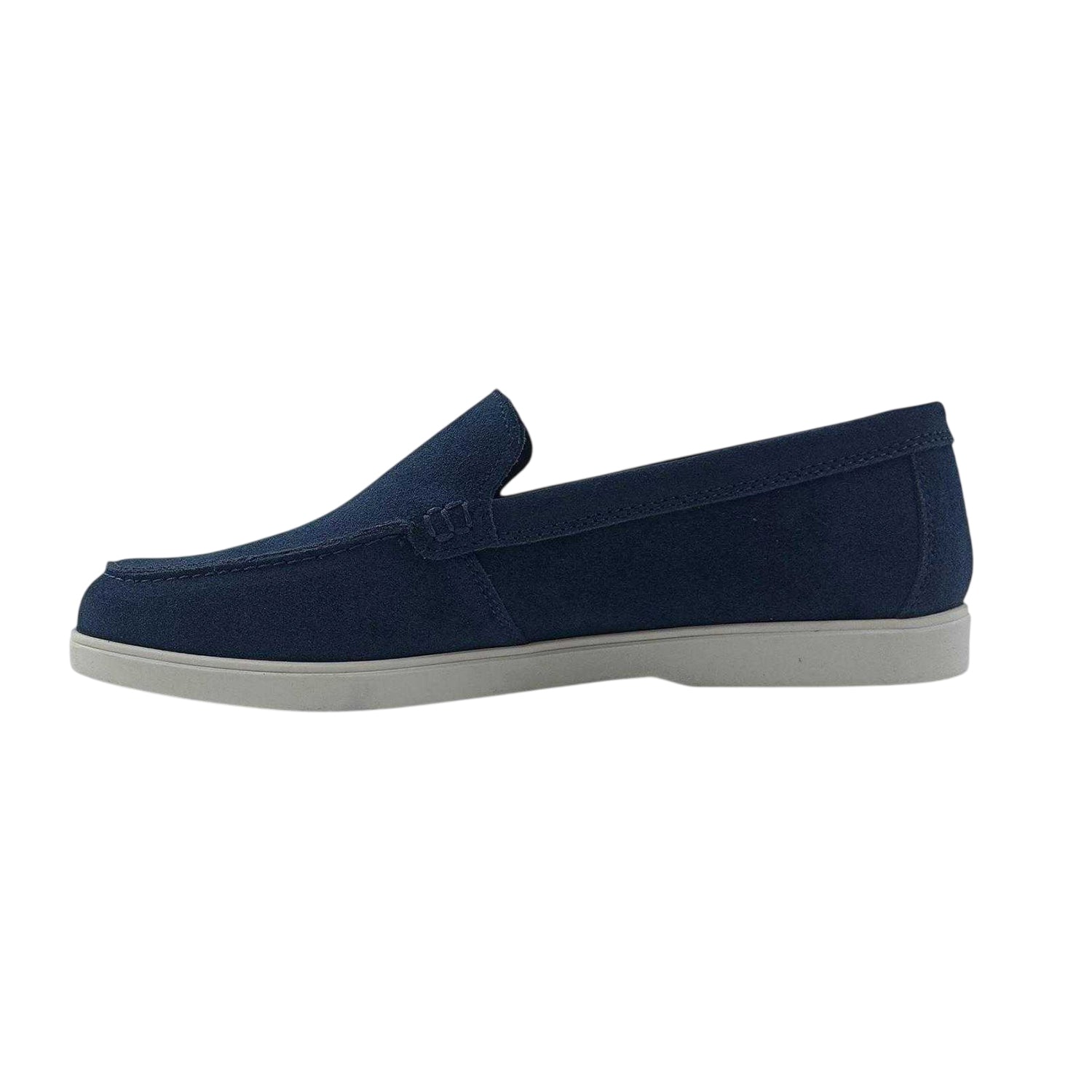 Navy - Side - Jack Wills Mens Leather Slip-on Moccasins