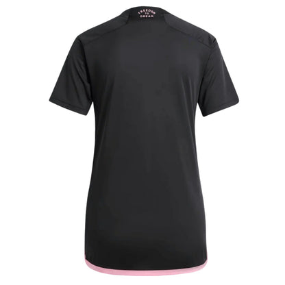 Black-Pink - Back - Adidas Womens-Ladies Inter Miami CF Short-Sleeved Football Jersey