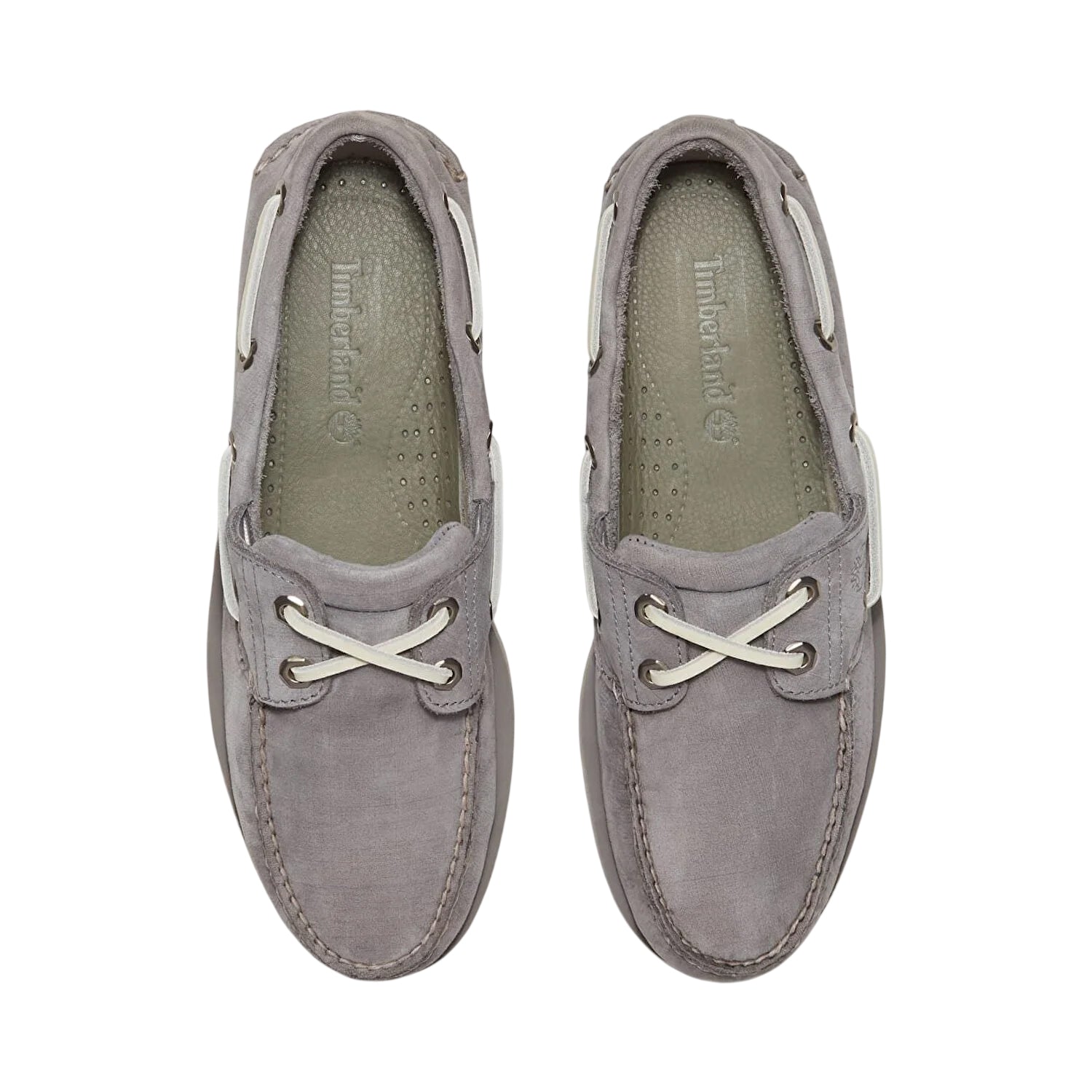 Natural - Lifestyle - Timberland Mens Classic Textured Leather Contrast Laces Flat Boat Shoes