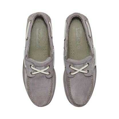 Natural - Lifestyle - Timberland Mens Classic Textured Leather Contrast Laces Flat Boat Shoes