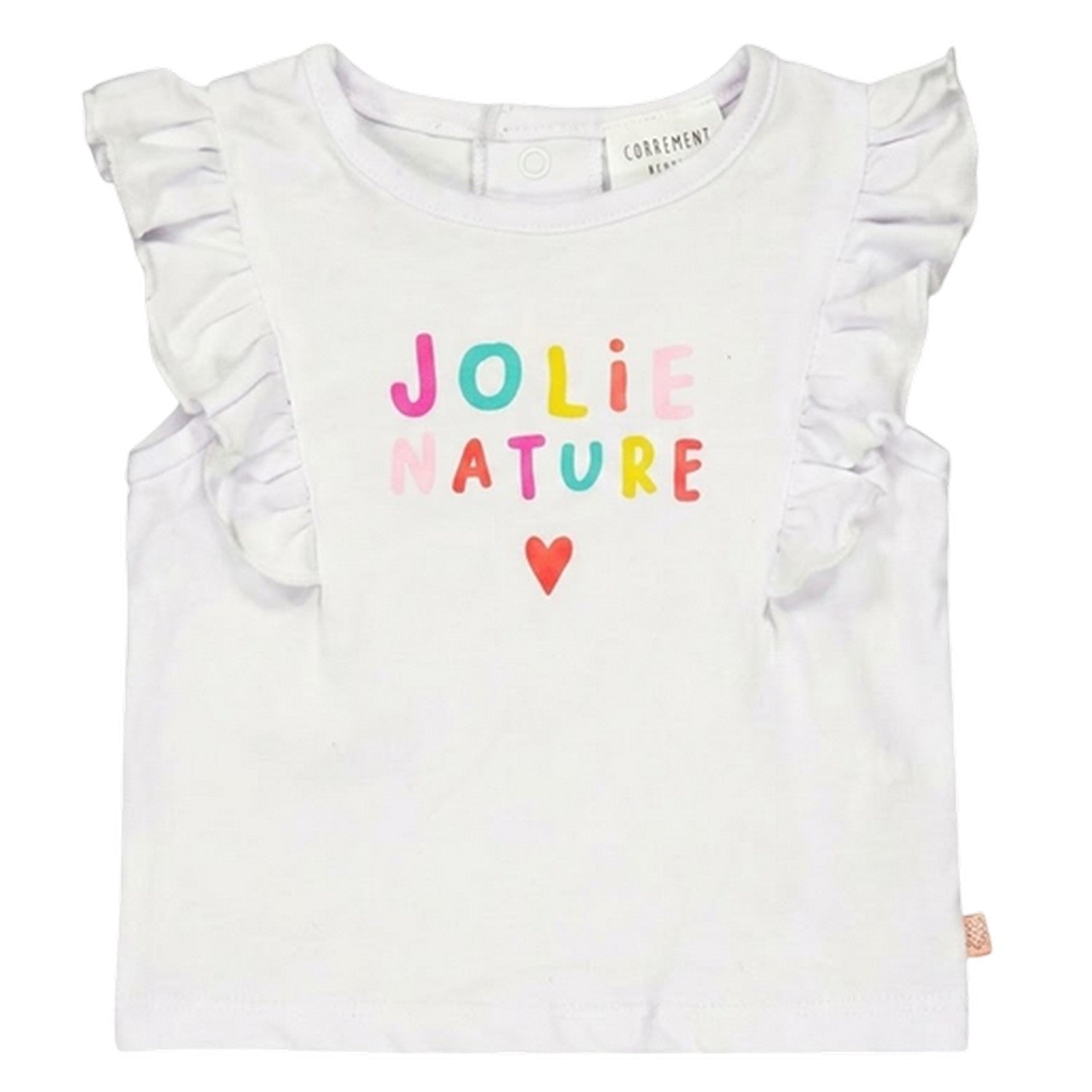White-Orange - Side - Carrement Beau Baby Girls Jolie Nature Top & Shorts Set