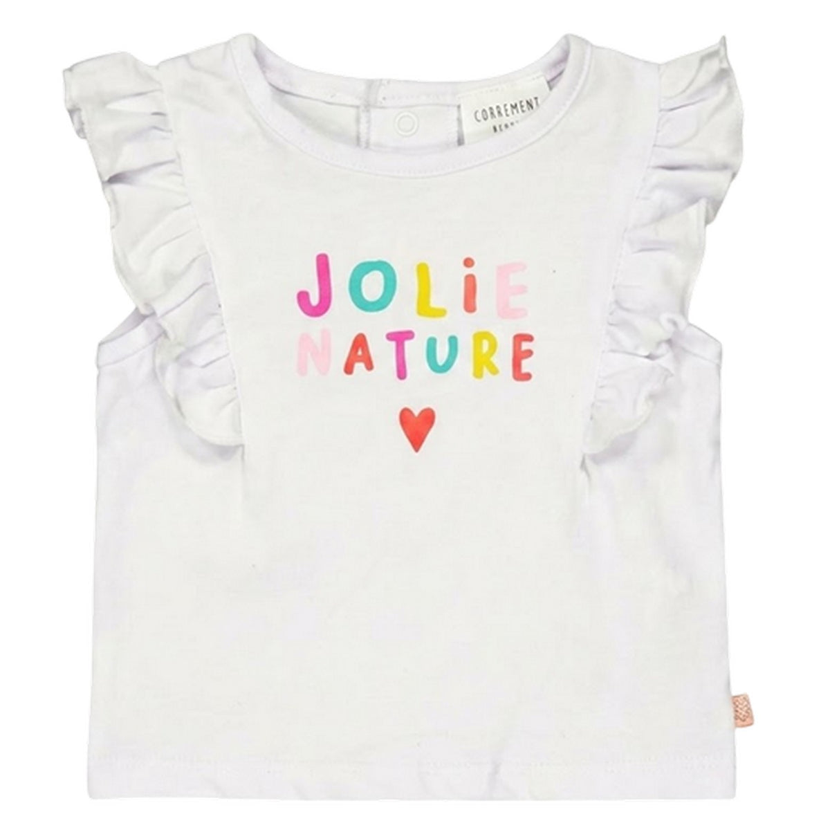 White-Orange - Side - Carrement Beau Baby Girls Jolie Nature Top & Shorts Set