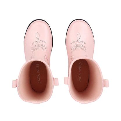 Pink - Side - Jack Wills Childrens-Kids Cowboy Boots