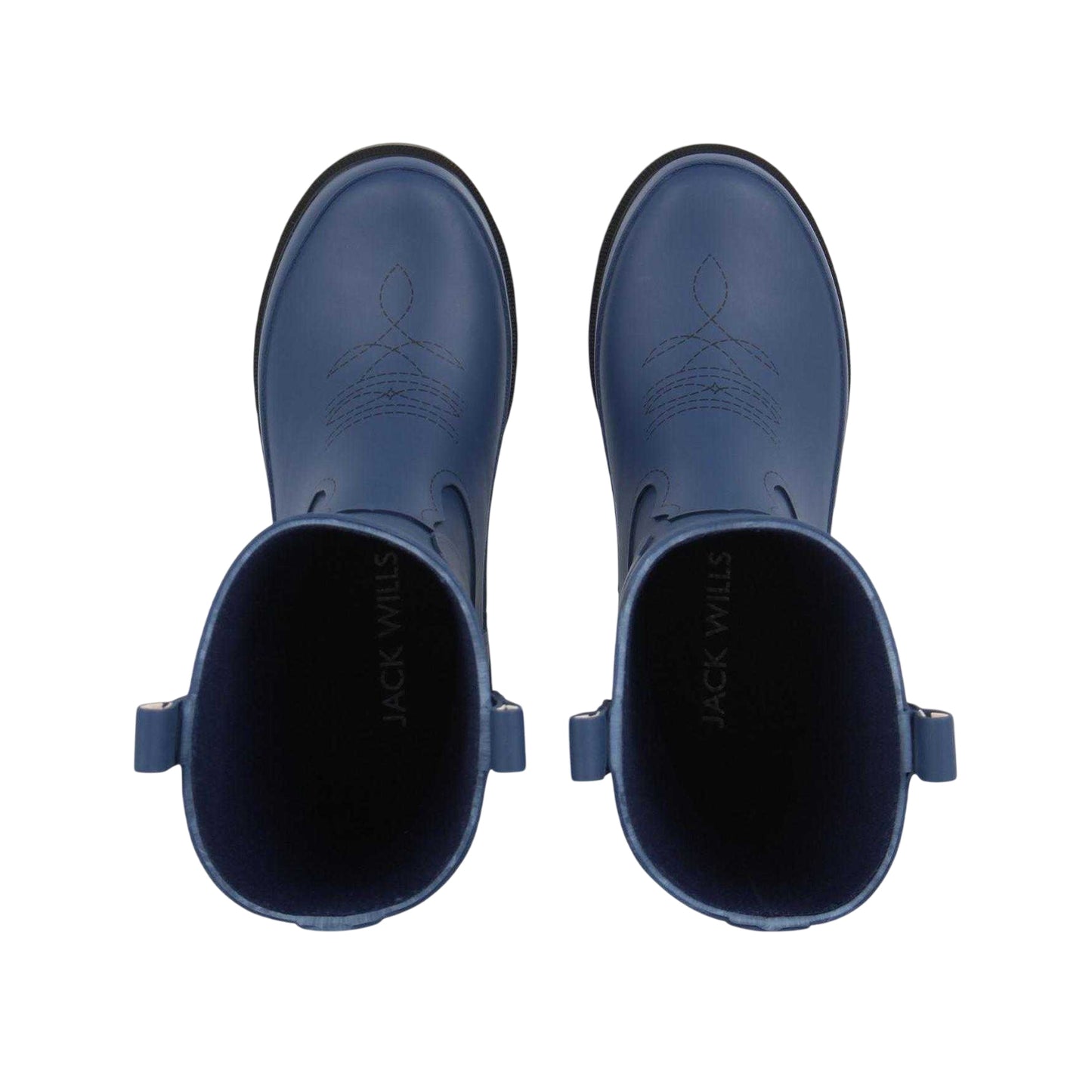 Navy - Side - Jack Wills Childrens-Kids Cowboy Boots