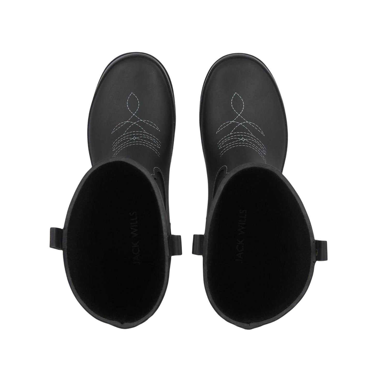 Black - Side - Jack Wills Womens-Ladies Wellington Boots