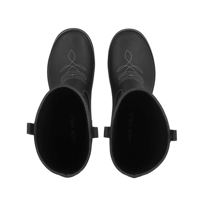 Black - Side - Jack Wills Womens-Ladies Wellington Boots