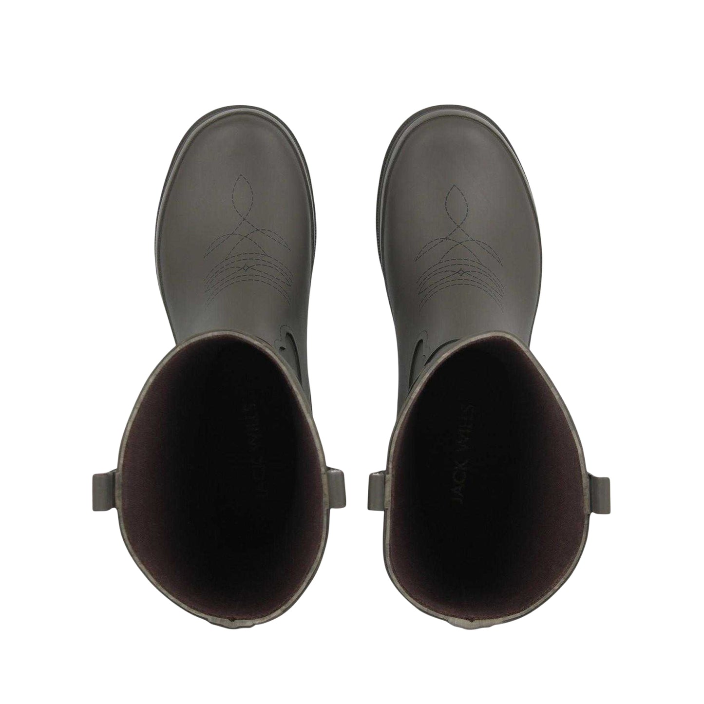 Dark Brown - Side - Jack Wills Womens-Ladies Wellington Boots