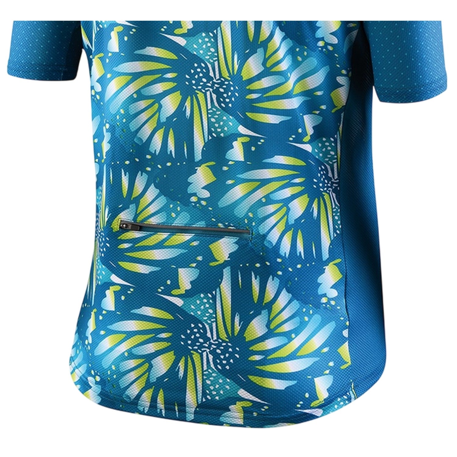 Turquoise - Lifestyle - Bicycle Line Womens-Ladies Half Zip Loose Fit Jersey