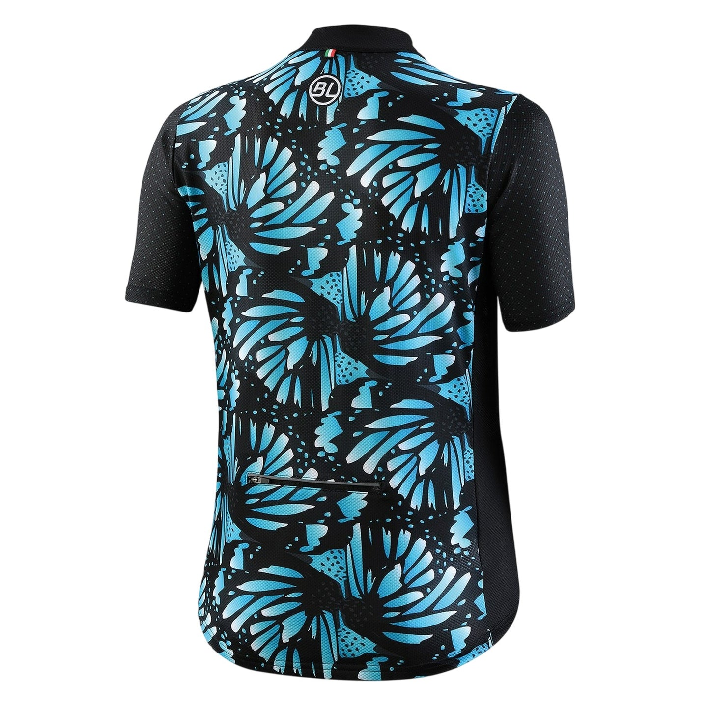 Black - Back - Bicycle Line Womens-Ladies Half Zip Loose Fit Jersey