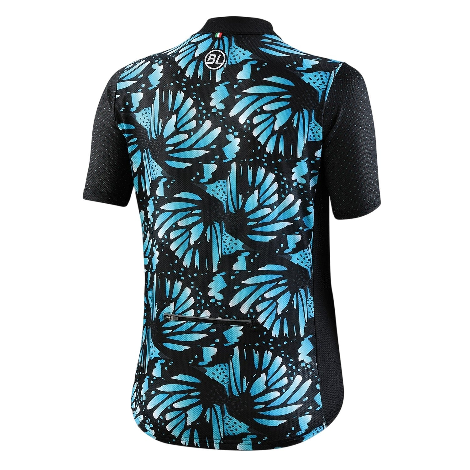 Black - Back - Bicycle Line Womens-Ladies Half Zip Loose Fit Jersey