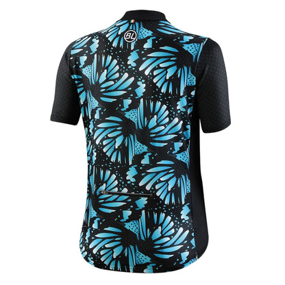 Black - Back - Bicycle Line Womens-Ladies Half Zip Loose Fit Jersey