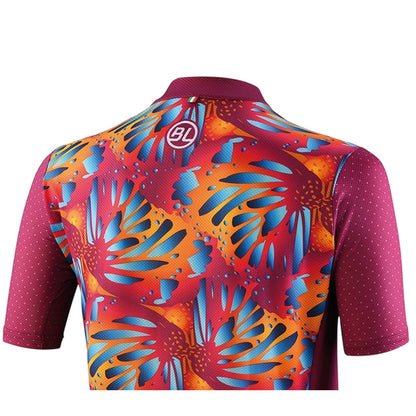 Purple - Lifestyle - Bicycle Line Womens-Ladies Half Zip Loose Fit Jersey
