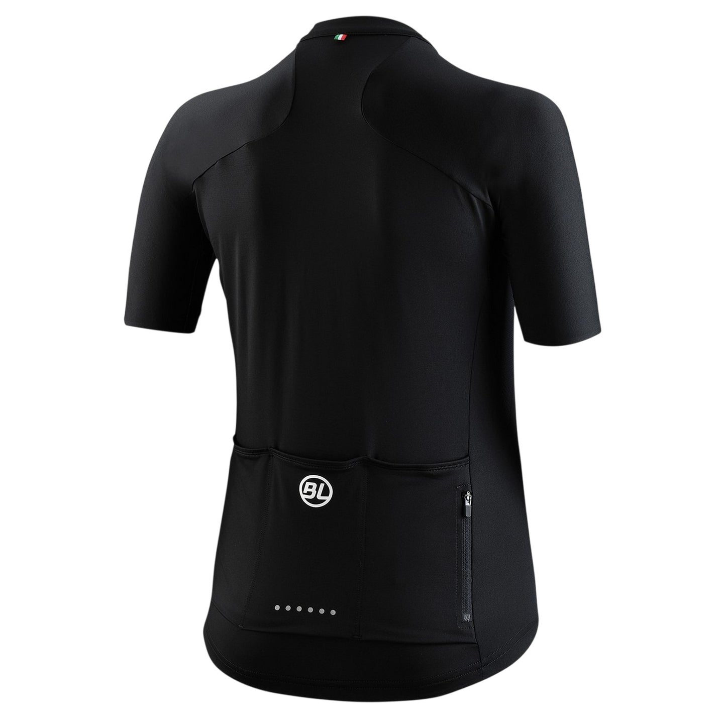 Black - Back - Bicycle Line Womens-Ladies Karol Full Zip Short-Sleeved Jersey