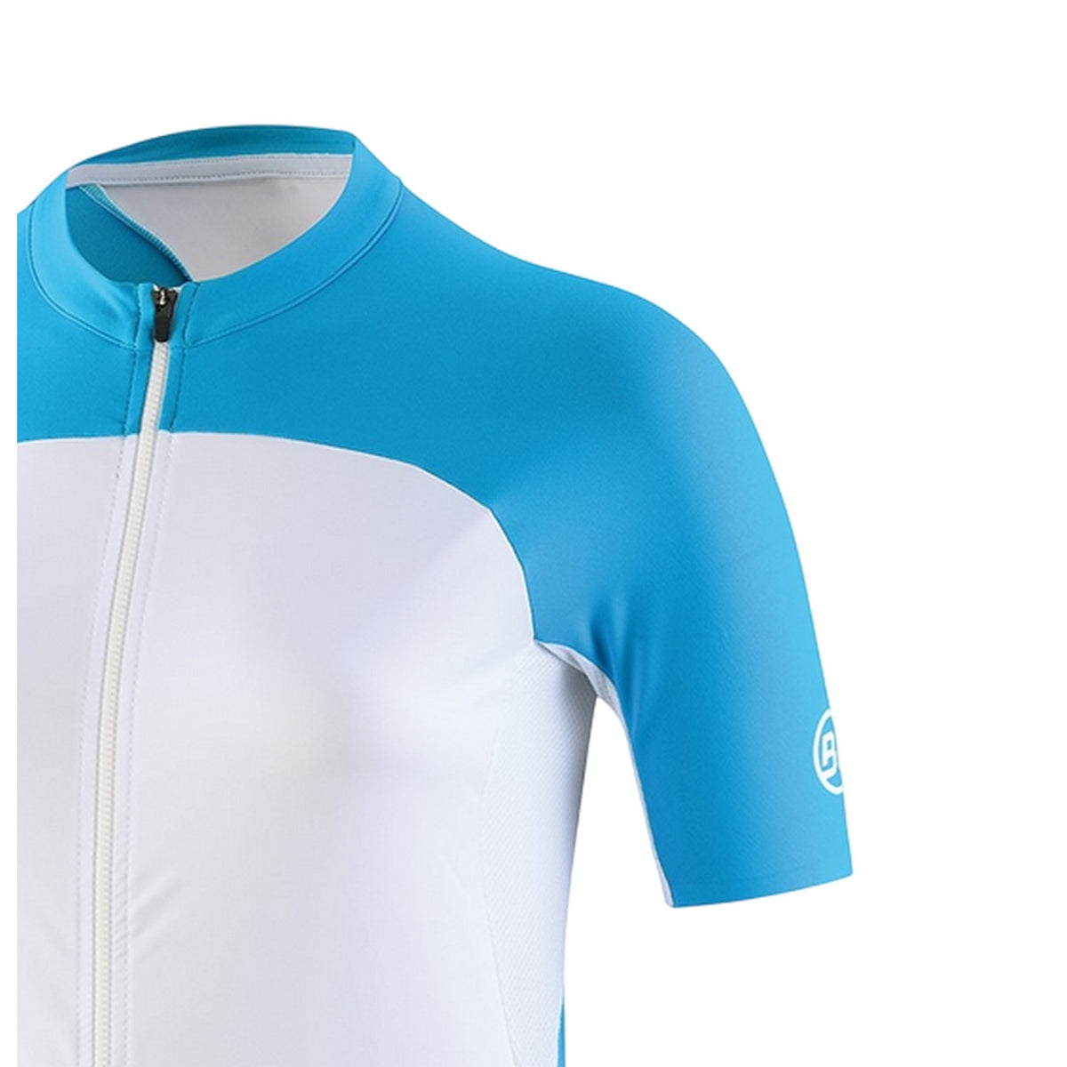 Turquoise - Side - Bicycle Line Womens-Ladies Karol Full Zip Short-Sleeved Jersey