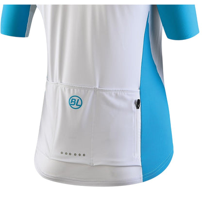 Turquoise - Lifestyle - Bicycle Line Womens-Ladies Karol Full Zip Short-Sleeved Jersey