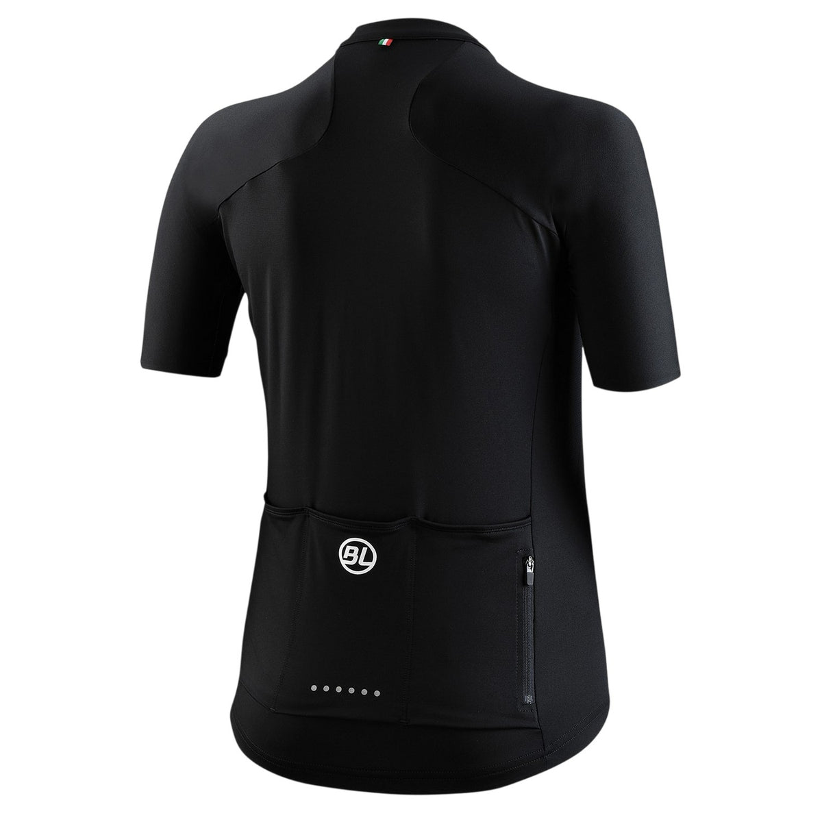 Black - Back - Bicycle Line Womens-Ladies Karol Full Zip Short-Sleeved Jersey