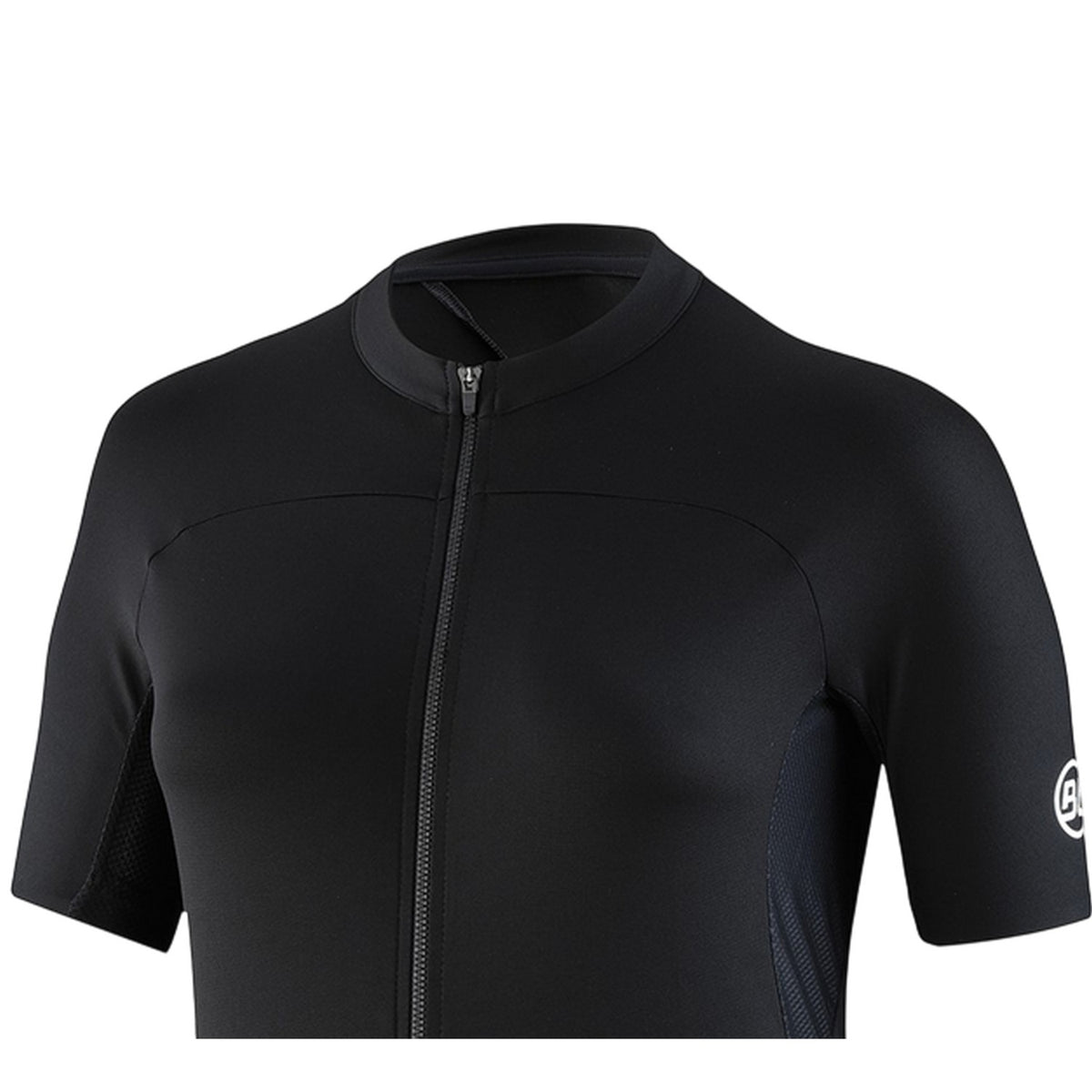 Black - Side - Bicycle Line Womens-Ladies Karol Full Zip Short-Sleeved Jersey