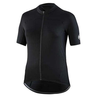 Black - Front - Bicycle Line Womens-Ladies Karol Full Zip Short-Sleeved Jersey