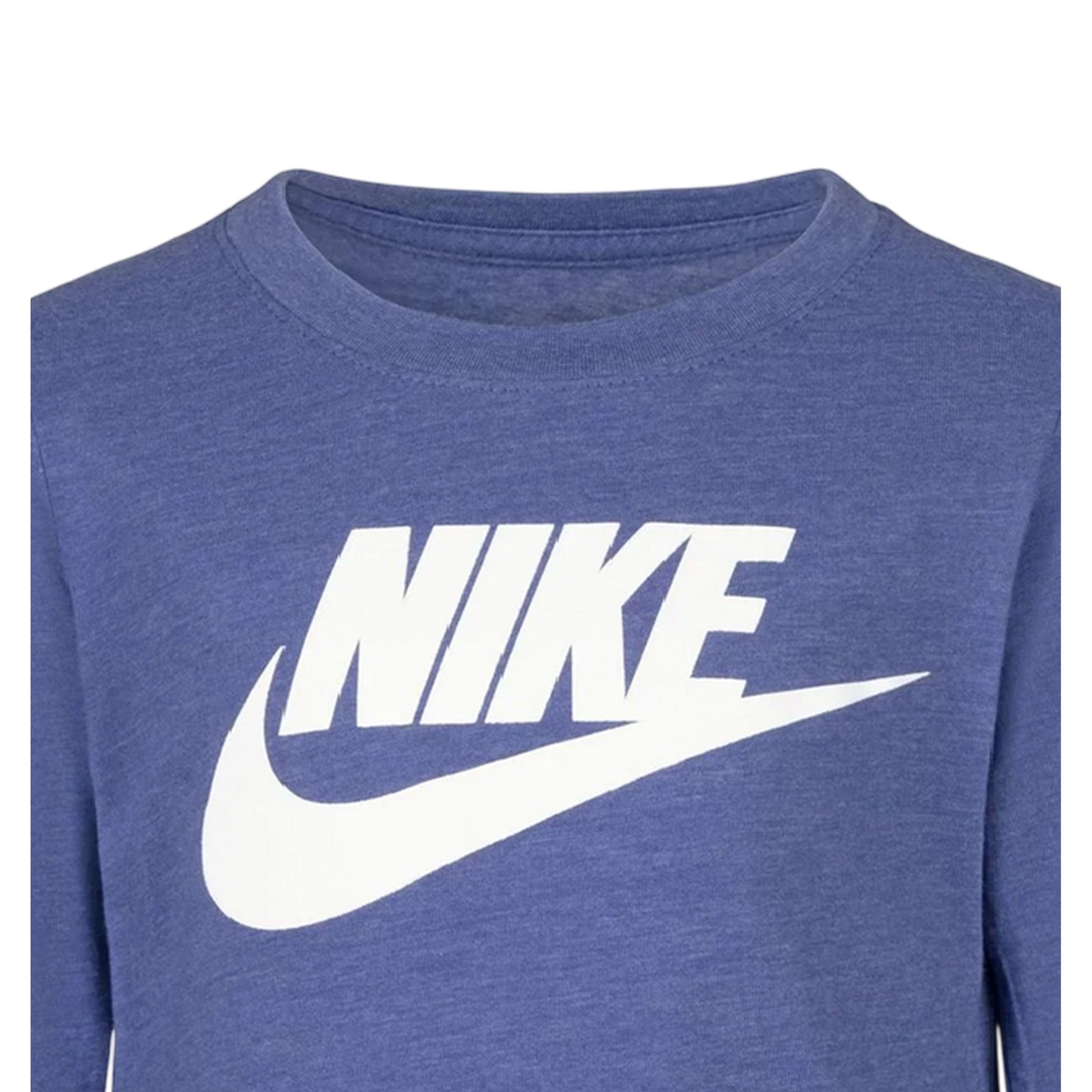 Game Royal - Side - Nike Childrens-Kids Futura Swoosh Long-Sleeved T-Shirt