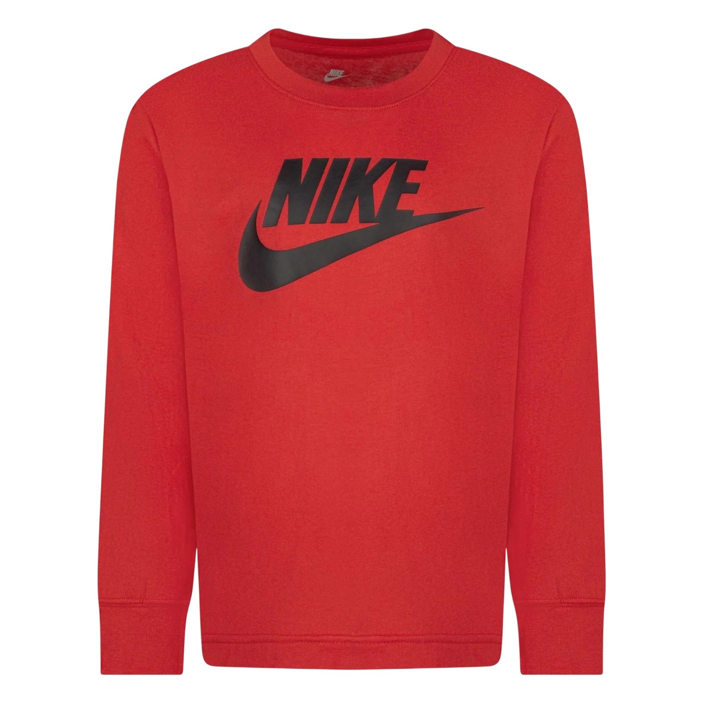 University Red - Front - Nike Childrens-Kids Futura Swoosh Long-Sleeved T-Shirt