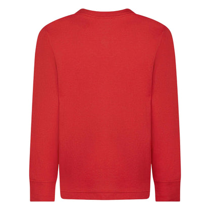 University Red - Back - Nike Childrens-Kids Futura Swoosh Long-Sleeved T-Shirt