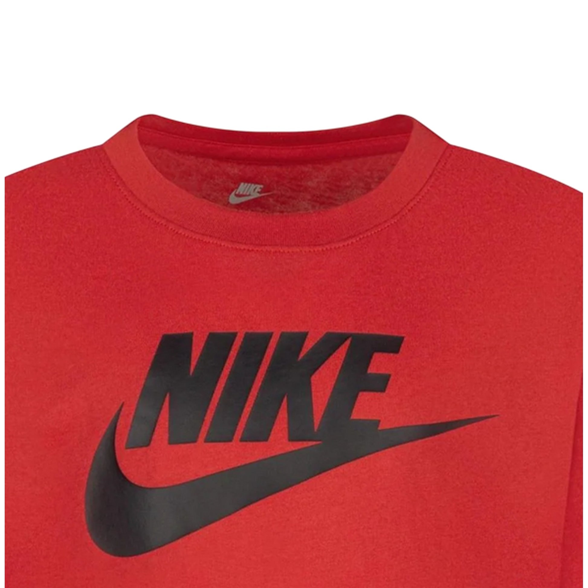 University Red - Side - Nike Childrens-Kids Futura Swoosh Long-Sleeved T-Shirt