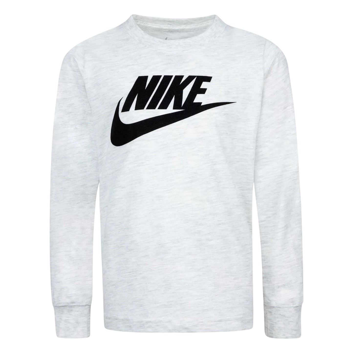 White - Front - Nike Childrens-Kids Futura Swoosh Long-Sleeved T-Shirt