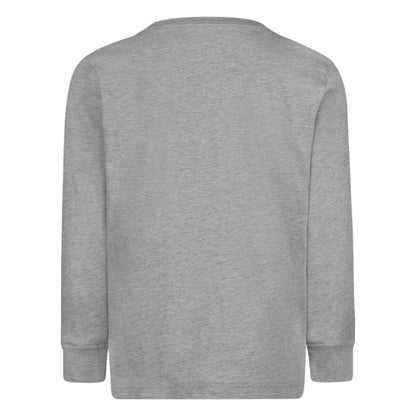 Dark Grey - Back - Nike Childrens-Kids Futura Swoosh Long-Sleeved T-Shirt