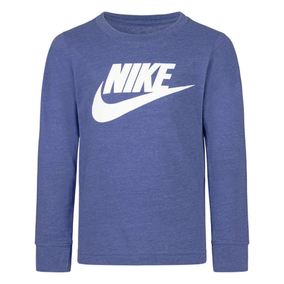 Game Royal - Front - Nike Childrens-Kids Futura Swoosh Long-Sleeved T-Shirt