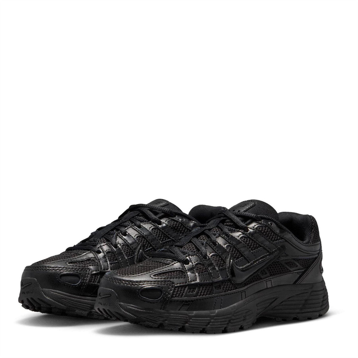 Triple Black - Side - Nike Childrens-Kids P-6000 Trainers