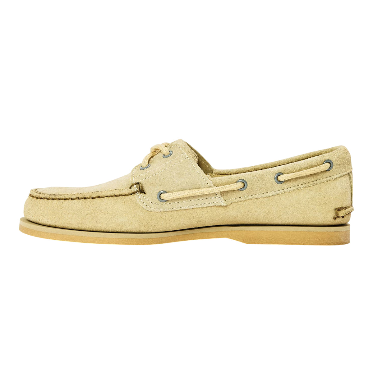Light Green - Back - Timberland Mens Classic Textured Suede Lace Up Boat Shoes