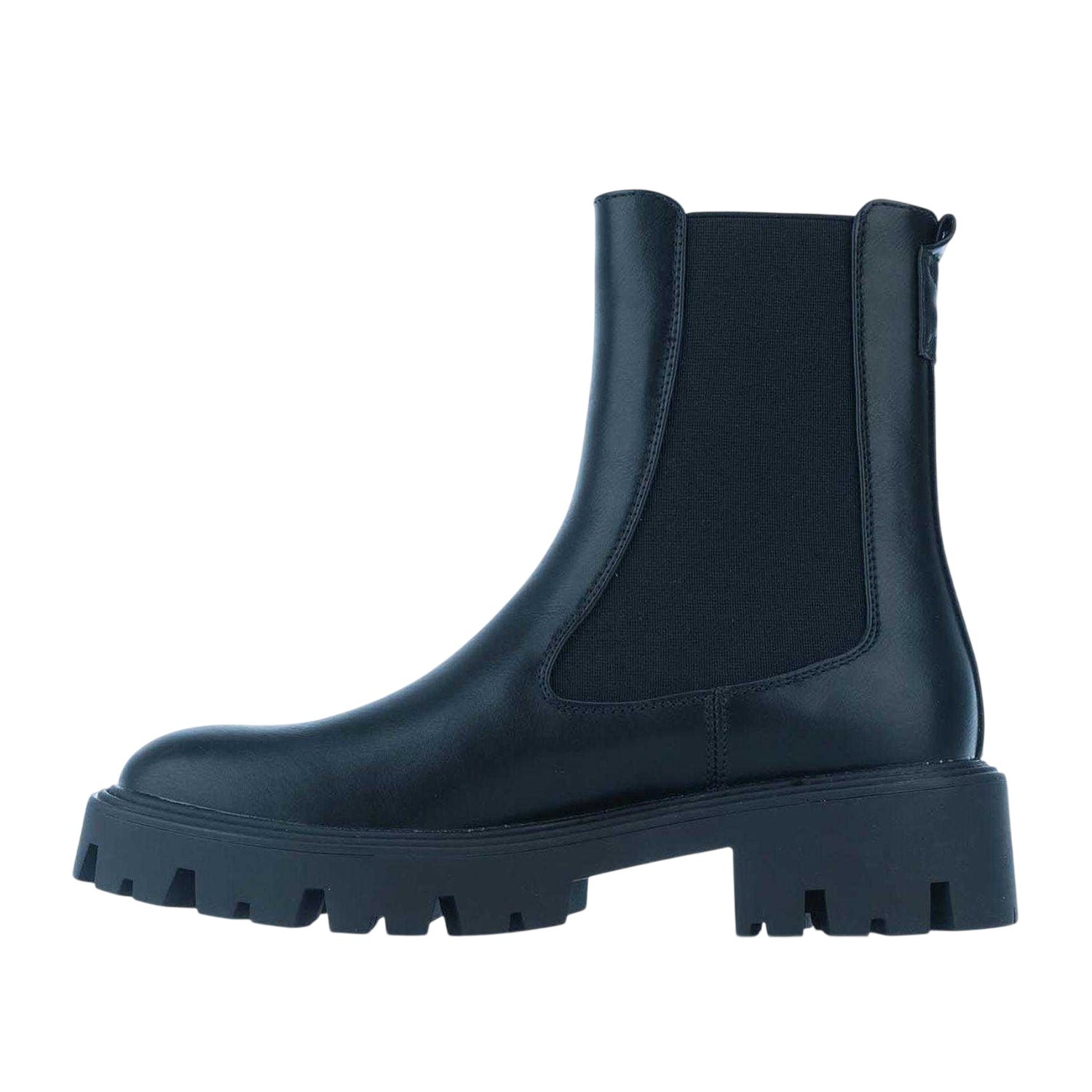 Black - Side - Only Womens-Ladies Chunky Sole Chelsea Boots
