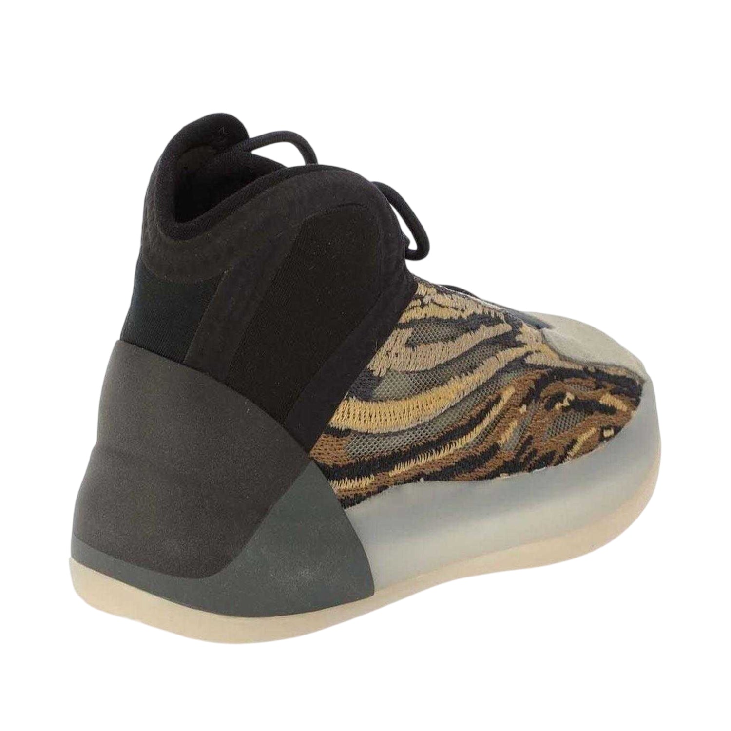 Brown - Back - Yeezy Baby Leather High-top Trainers