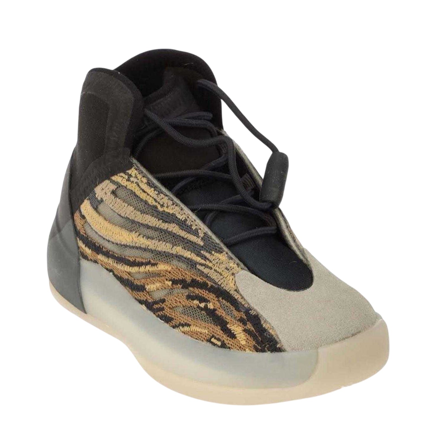 Brown - Side - Yeezy Baby Leather High-top Trainers
