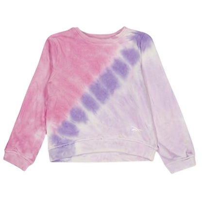 Sachet Pink Tie Dye - Back - Reebok Baby Girls Tie Dye Sweatshirt and Shorts Set