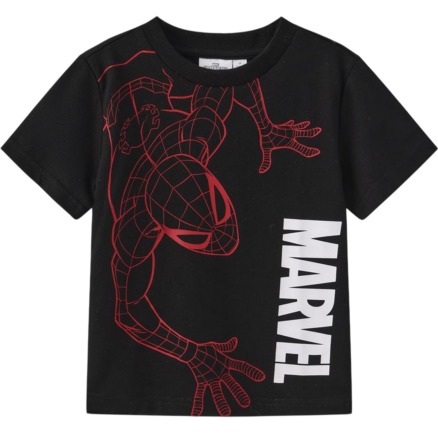 Black - Back - Marvel Childrens-Kids Spider-Man T-Shirt Set