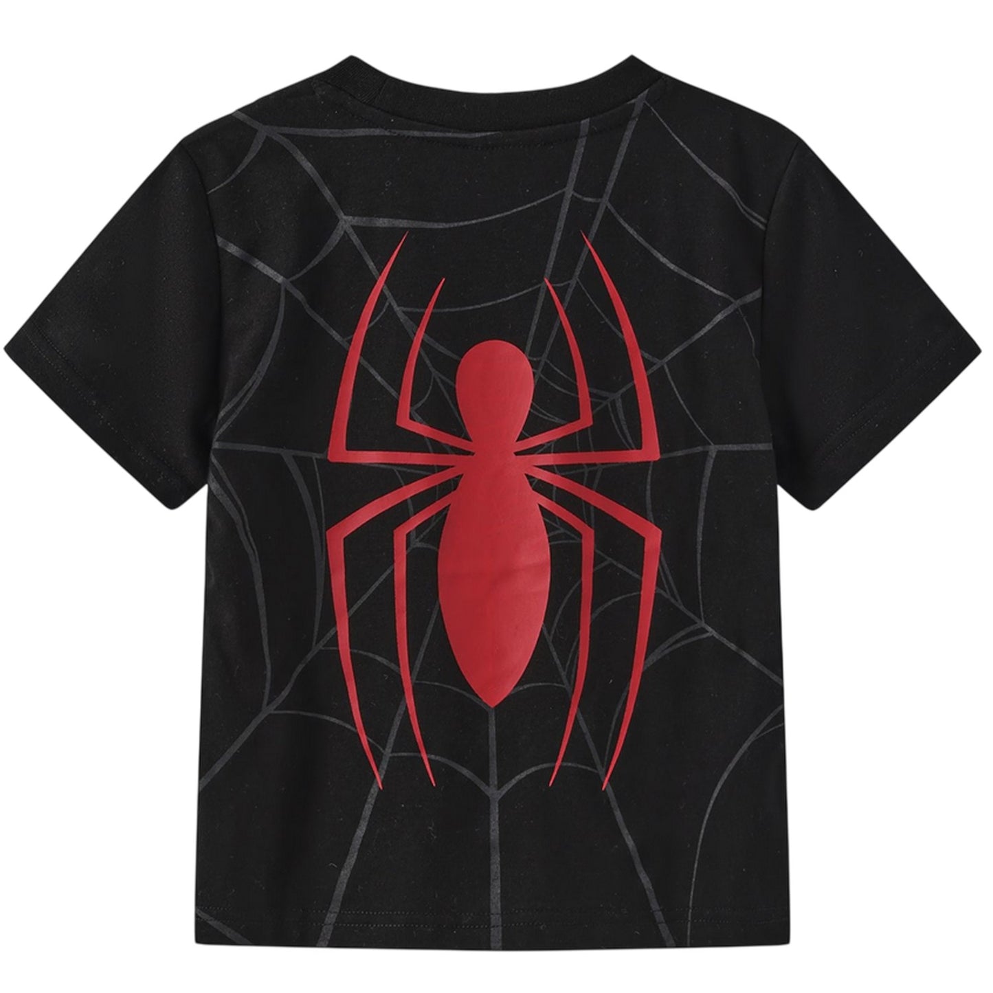 Black - Side - Marvel Childrens-Kids Spider-Man T-Shirt Set