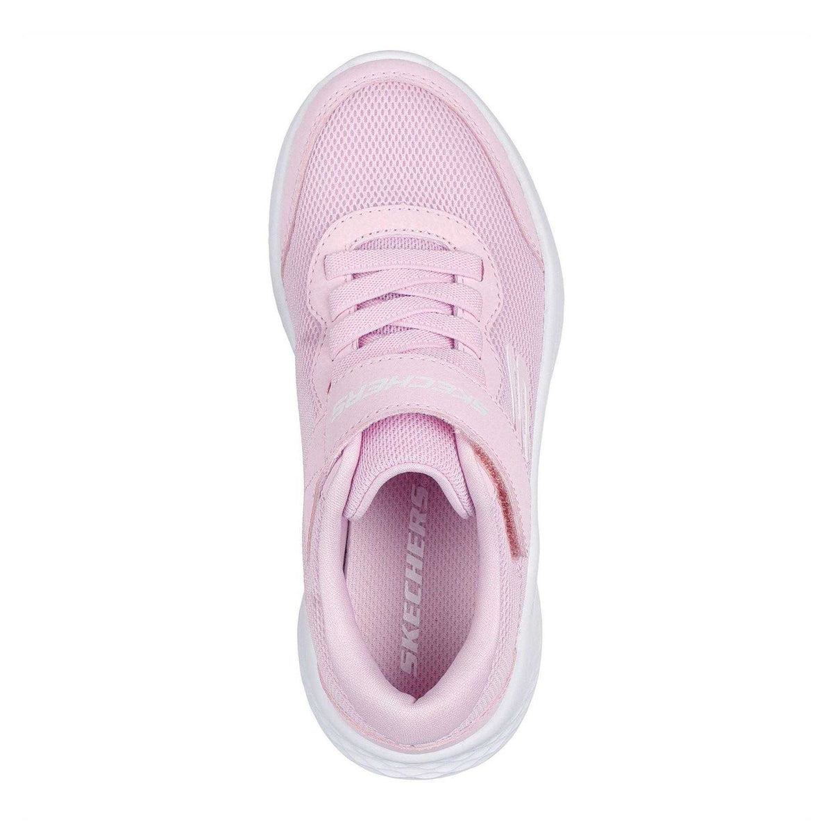Light Pink - Side - Skechers Girls lite Pro Mesh Trainers